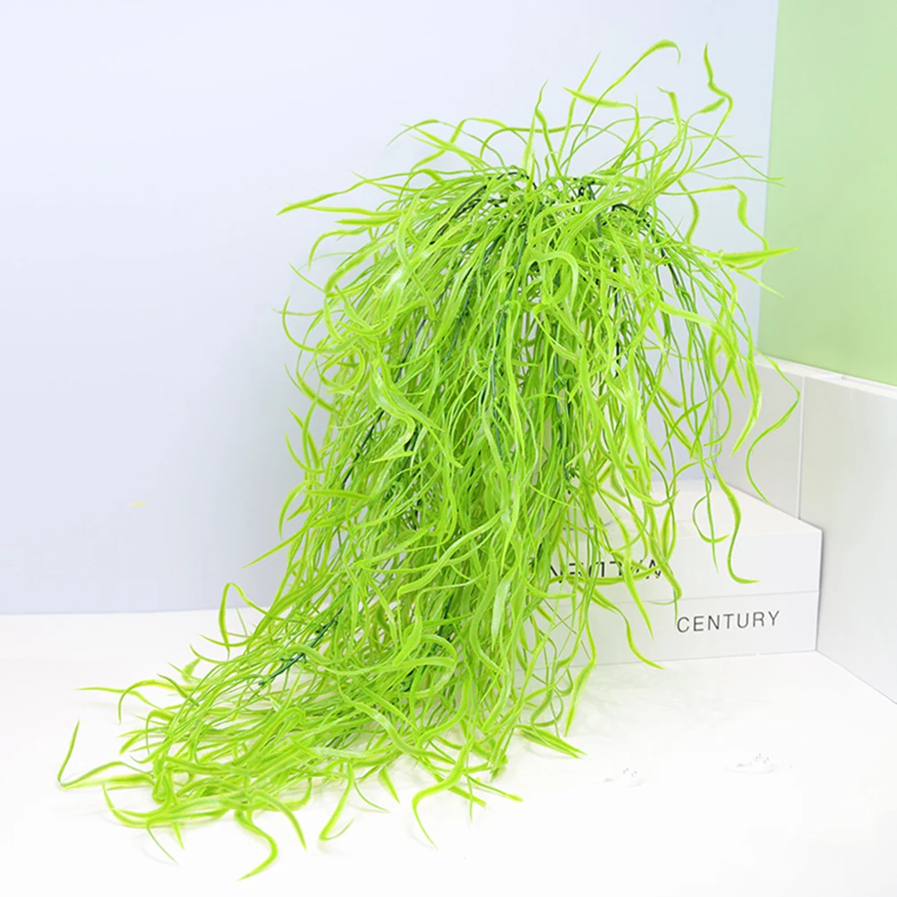 

Artificial Vines Plants Hanging Simulated Weeping Green Decor Faux Plant Wall Leaf Shallow Color Plastic Material Outdoor Indoor