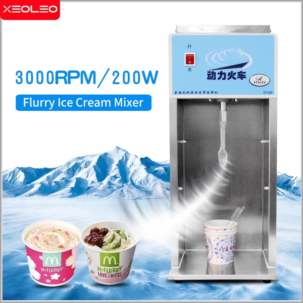 XEOLEO 200W DIY Kinds Of Flurry Ice Cream Mixer 3000RPM Frozen Ice Cream Blender Flurry Mixer Machine Frozen Yogurt Milkshake