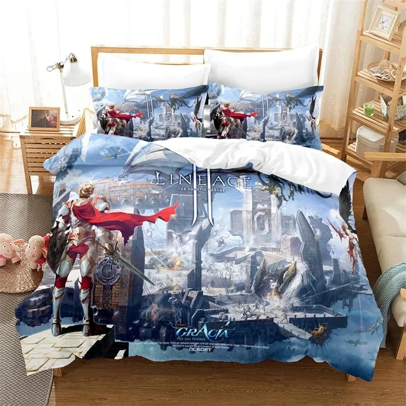 3D Printed Lineage The Chaotic Throne Bedding Set Boys Girls Twin Queen Size Duvet Cover Pillowcase Bed Kids Adult