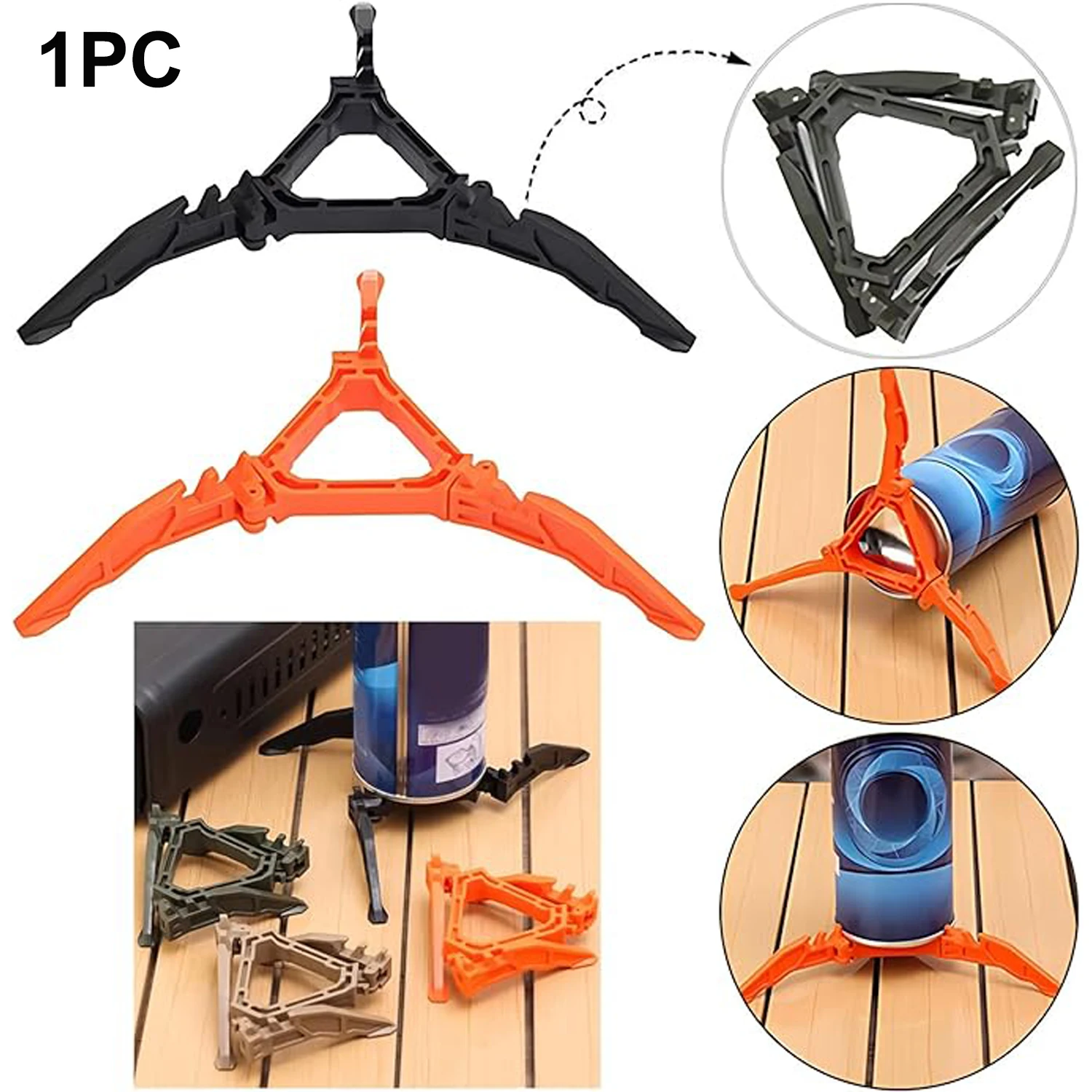 Gas Tank Bracket Foldable Fuel Can Stabilizer Anti Dumping Tripod for Outdoor Camping Hiking Cooking Cookware Accessories