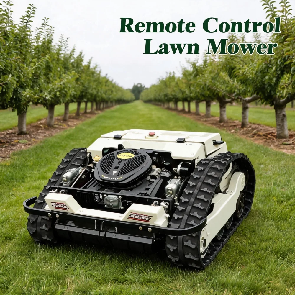 Small Tracked All-Terrain Mower 1000mm Cutting Width Remote Control Multi-use Trimmer EPA Certified High Efficiency Garden Use
