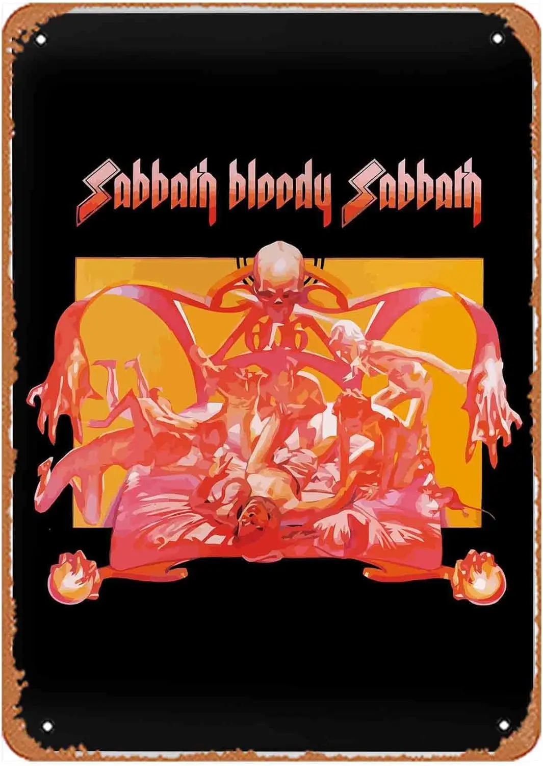 Wall Decor Metal Sign - Sabbath Bloody Sabbath Poster Metal Signage Vintage Wall Decor 12 X 8 Inches, Retro