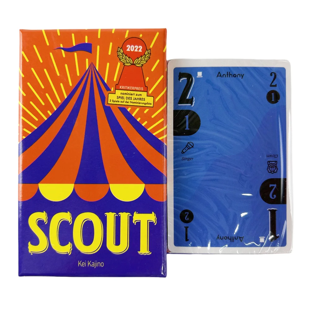 Scout Card Game For 2-5 Players • Funny Circus Family Board Games Deck