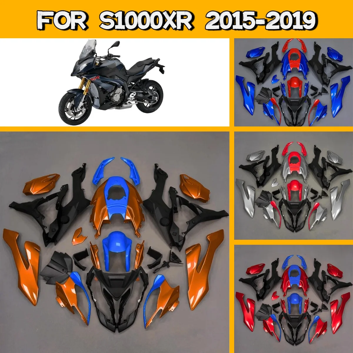 

Custom Painted Fairings for 2015-2019 BMW S1000XR Complete Body Plastics Kits Covers Fairing Set 15-19 S 1000XR