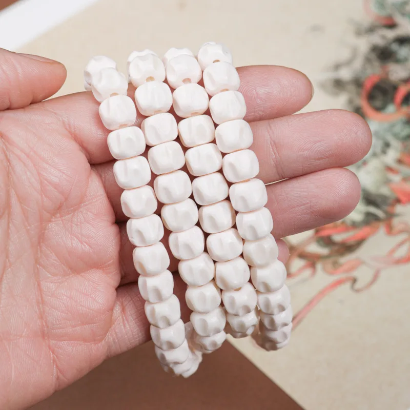 108 Natural Deer Semi-Finished Loose Handmade Beaded Passion Fruit Seeds Beads Accessories Crafts Bracelet Neckl