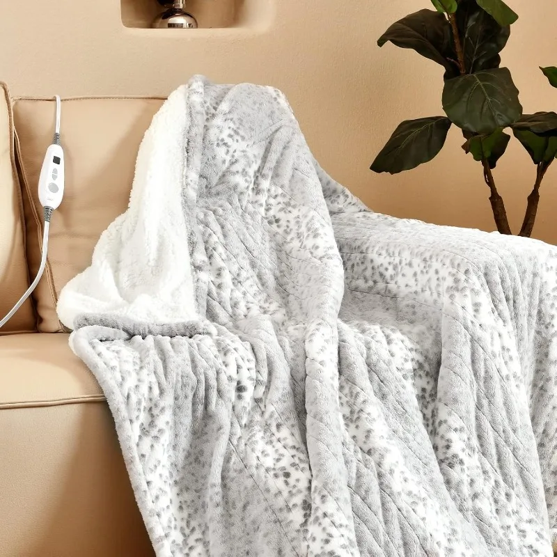 Electrically Heated Blanket, 6 Heating Levels and 4-hour Automatic Shutdown, Overheat Protection, ETL Certified,Machine Washable