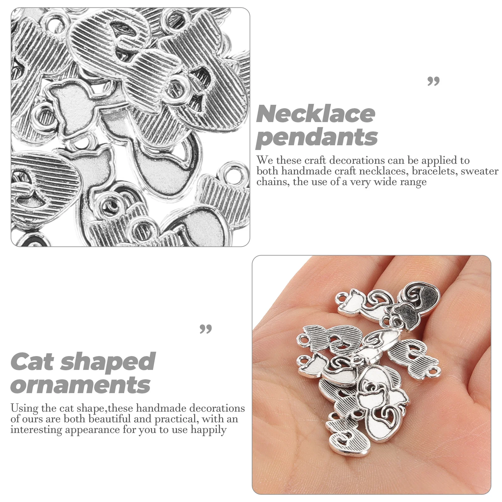 

Mini Alloy Cat Pendants Retro Cat Charms Small Cat Necklace Accessories Adorable Pendants For Jewelry Making 100Pcs