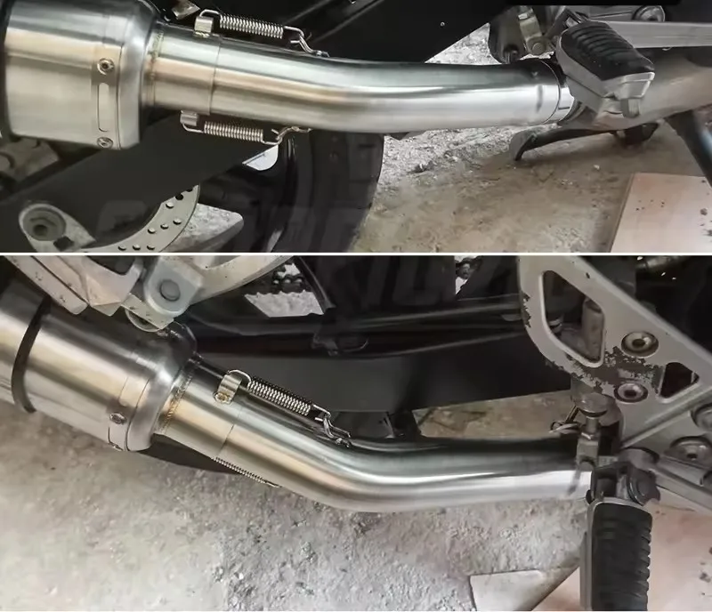 For Suzuki GSF650 GSX650F 07-16 GSF1250 07-18 Bandit 650 1250 Escape Slip-On Motorcycle Exhaust Pipe With Muffler Mid Link Pipe