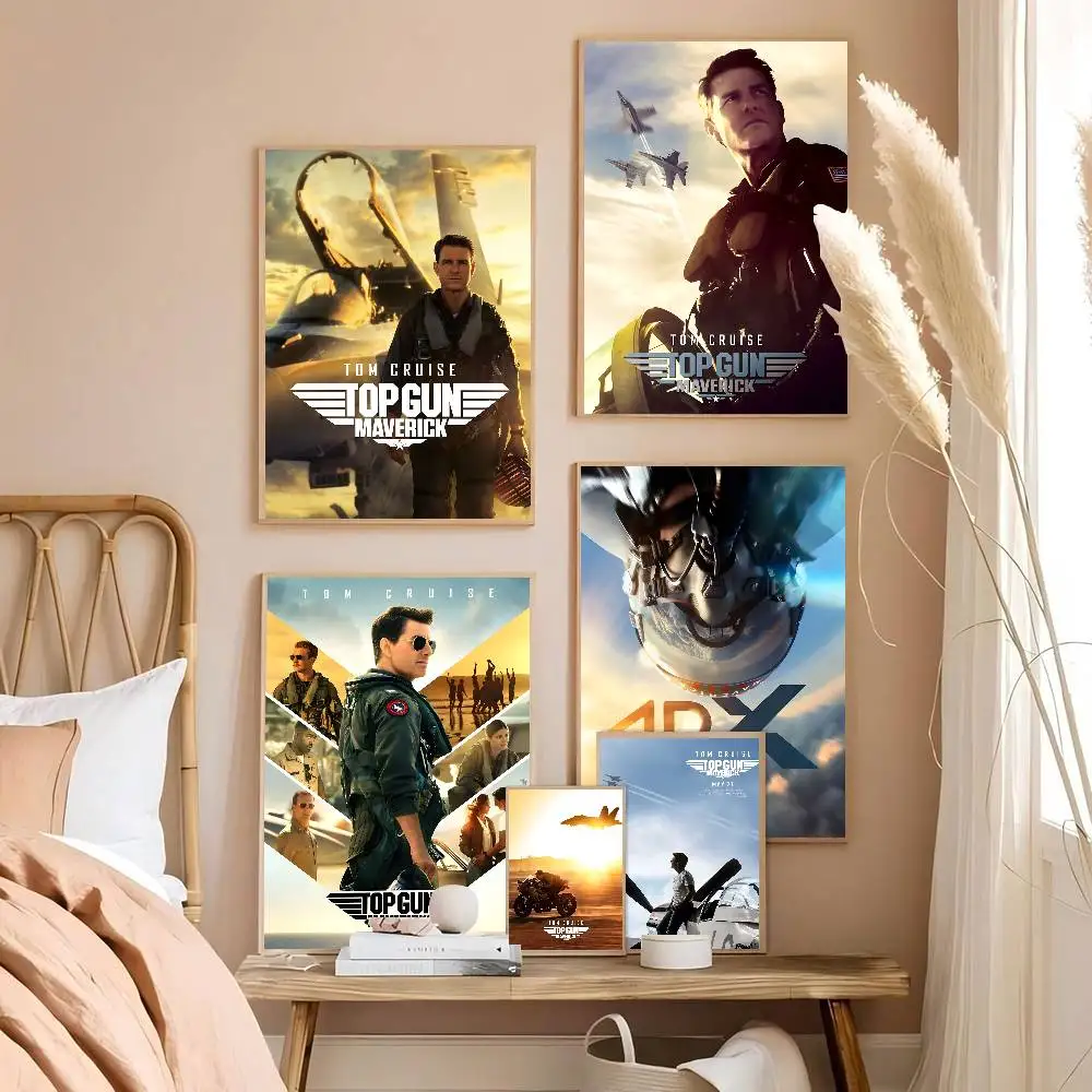 2022 أفضل بندقية: مافريك الفيلم الحديث الفيلم لزجة الملصقات الرجعية كرافت ورقة ملصق DIY بها بنفسك غرفة بار مقهى الجمالية الفن طلاء جدران #6