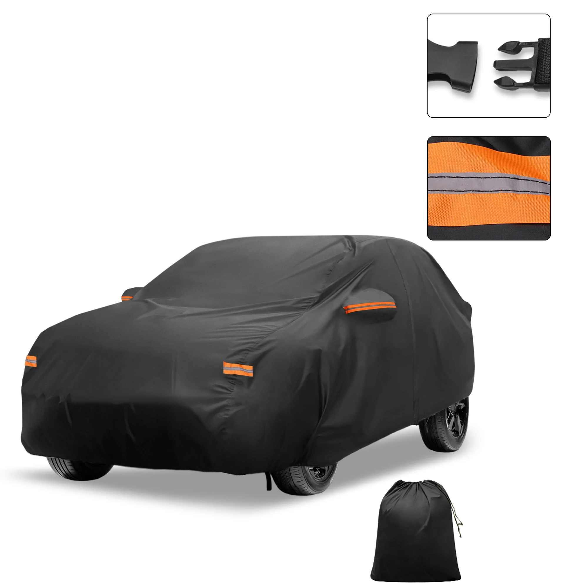 

Motoforti Car Cover Outdoor Waterproof Sun Rain Hail Protection with Left Side Door Zipper 210D-PU for Volvo XC60