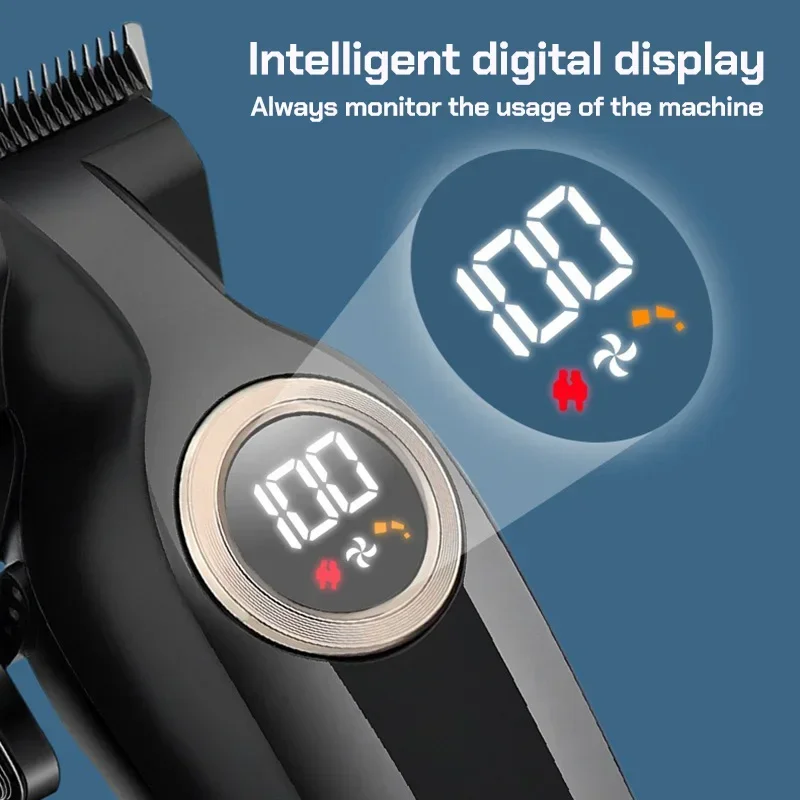 المهنية مقص الشعر الكهربائية N8886 الرجال مجموعة LCD المنزل عالية الطاقة صالون حلاقة رئيس خاص الحلاقة الشعر التشذيب المقص #3