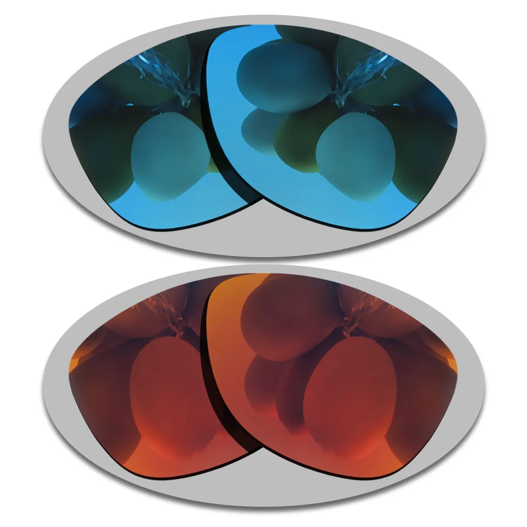 Sky Blue&Fire Red Lenses Replacement For-Oakley Frogskins Polarized Sunglasses