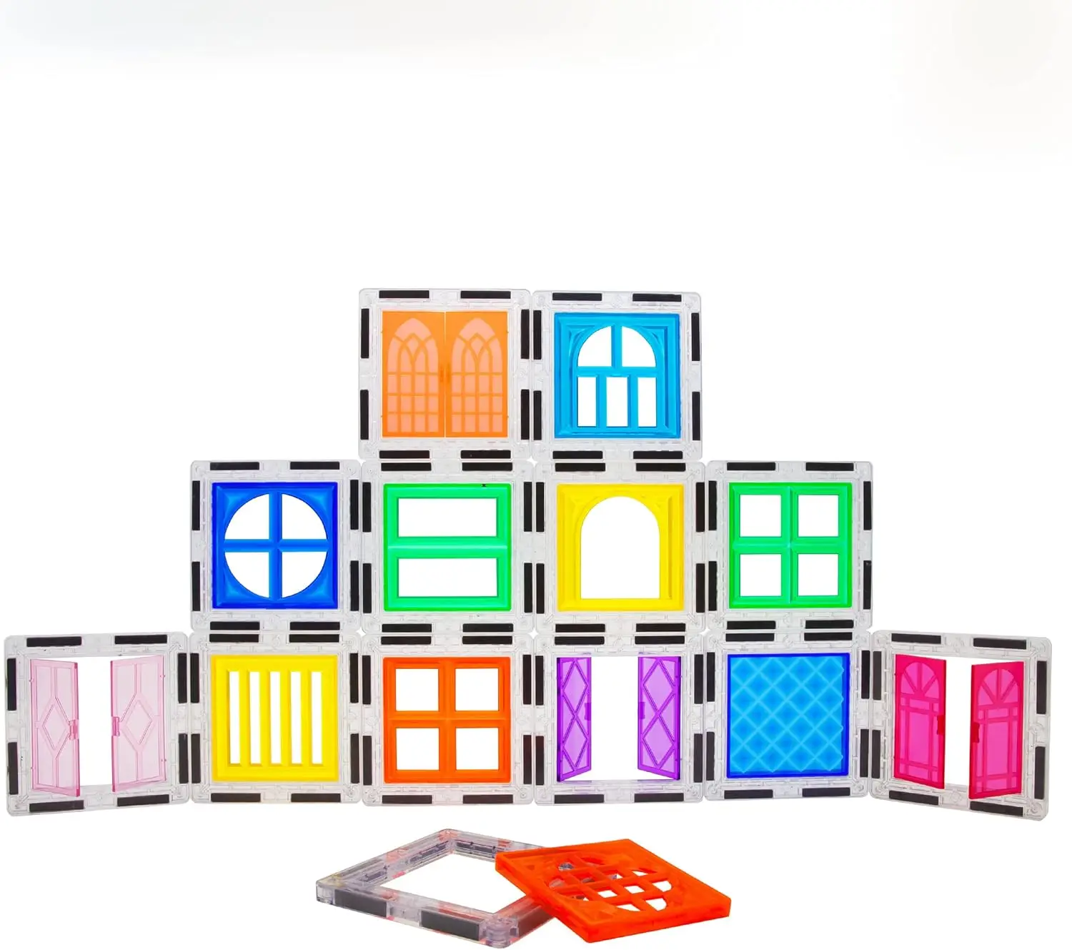 

Window and Door Clip On Magnetic Blocks Magnet Tiles Magnets Building Tile Construction Toy Set STEM Education Toys Learning Kit