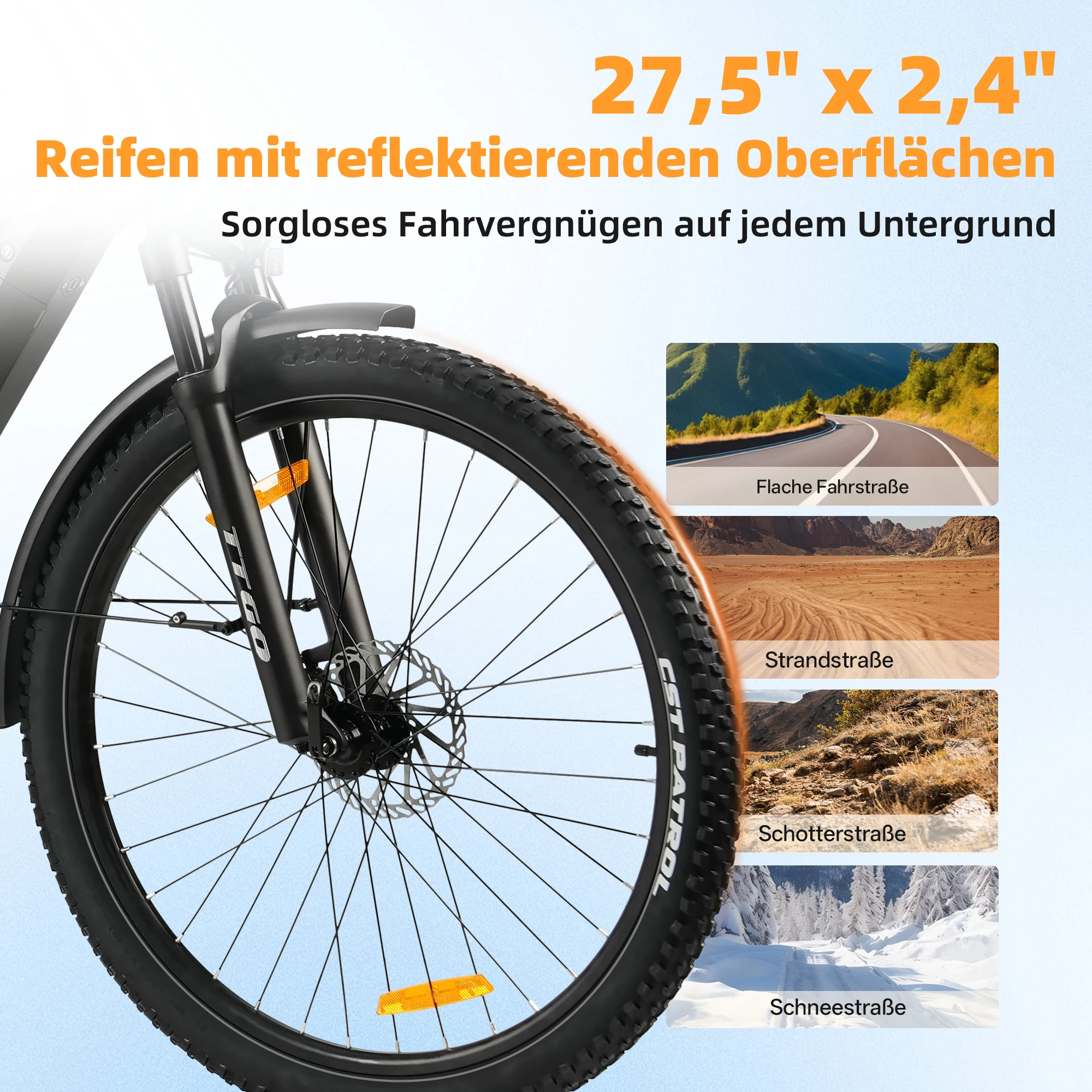 TTGO Z3 27,5 Zoll Erwachsenen-Elektrofahrrad 250W Motor 48V15Ah Akku City E-Bike 120 KM Reichweite Elektrofahrrad für Männer & Frauen – Detail 8