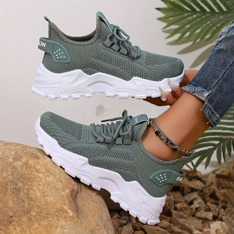 Women's Trendy and Breathable Casual Shoes Ladies' Versatile Sneakers Womens Breathable Casual Shoes Womens Anti-slip Flat Shoes