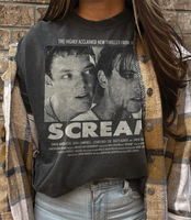 Retro Wash Stu Macher T-shirt, Scream of Horror, Matthew Lillard Retro Leg Rap Shirt, Movie Retro 90 Year Classic Pattern