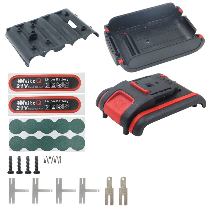 Imagem -04 - Li-ion Bateria Case Adesivo Pcb Proteção de Carregamento Caixa da Placa de Circuito para Worx 21v Wa3551 Wa3572 Wa3590 Habitação 5x18650 Wa3550
