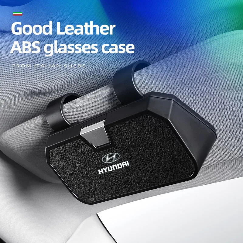 

Автомобильный чехол для очков, коробка для солнцезащитных очков, держатель для солнцезащитного козырька, защитная рамка для хранения, зажим для очков для Hyundai i40 i30 i20 Sonata