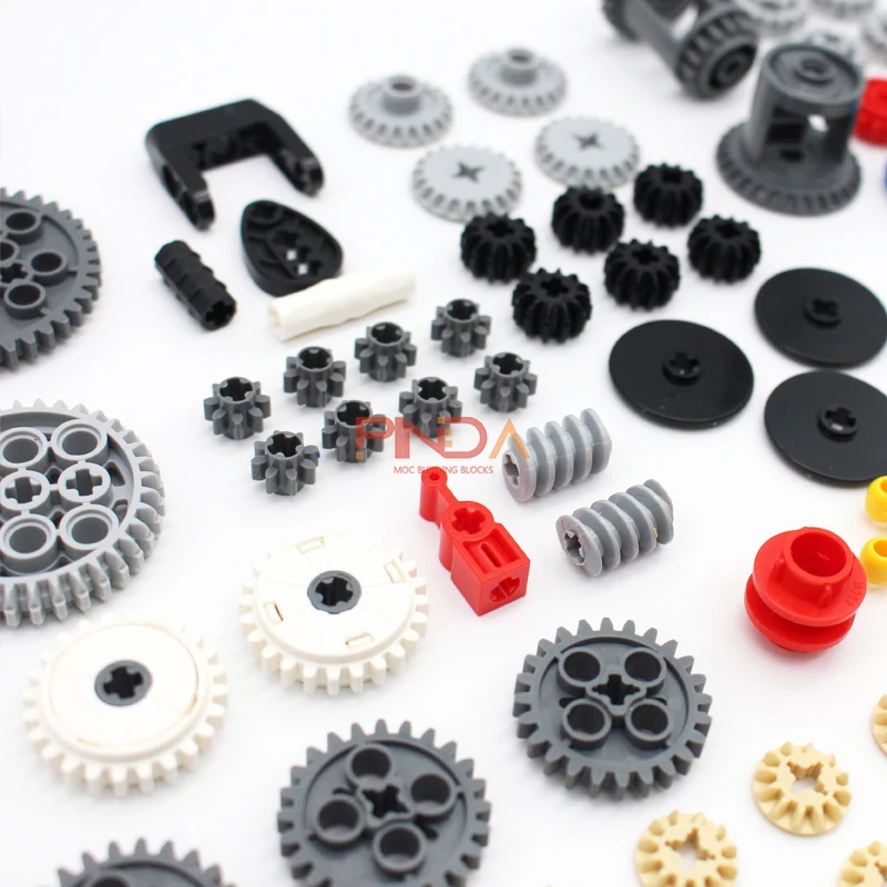 Technical Car Transmission Driving Ring Changeover Catch Gear Connector Axle Building Blocks Kit Parts MOC Brick Mindstorms Toys