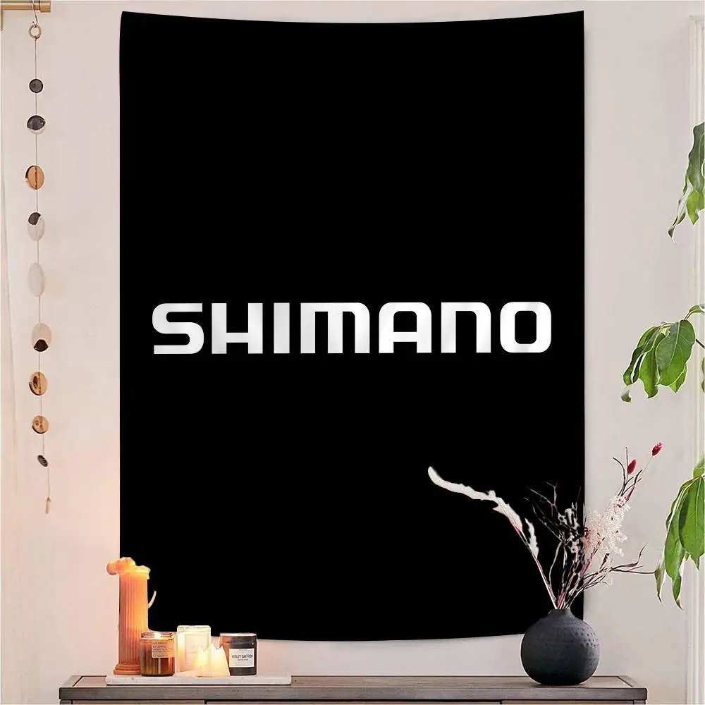 Fishing Brand S-Shimano Logo Hanging Bohemian Tapestry Bohemian Wall Tapestries Mandala Cheap Hippie Wall Hanging
