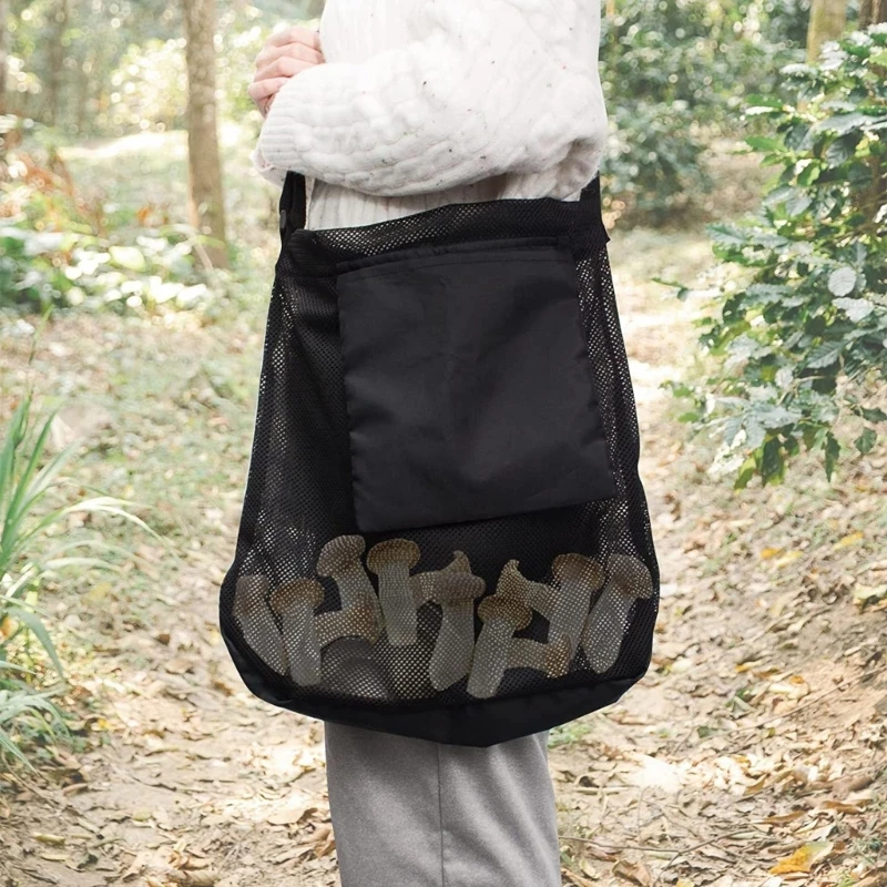 Mushroom Foraging Bag Foldable Vegetable Fruit Gathering Mushroom Basket Mesh Harvesting for Jungle Camping Hiking Dropshipping