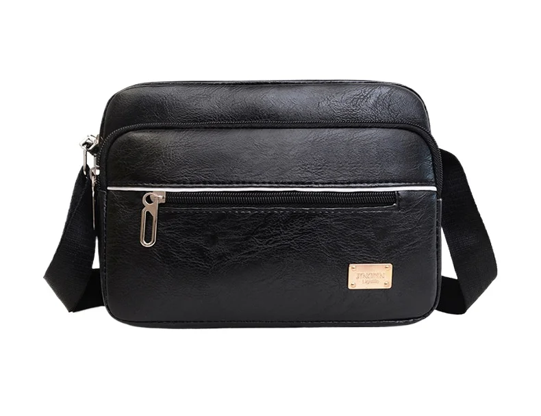 

New Pu Leather Fashionable Men's Crossbody Bag, Large-capacity Men's Single-shoulder Bag, Casual Multi-layer Mobile Phone Bag