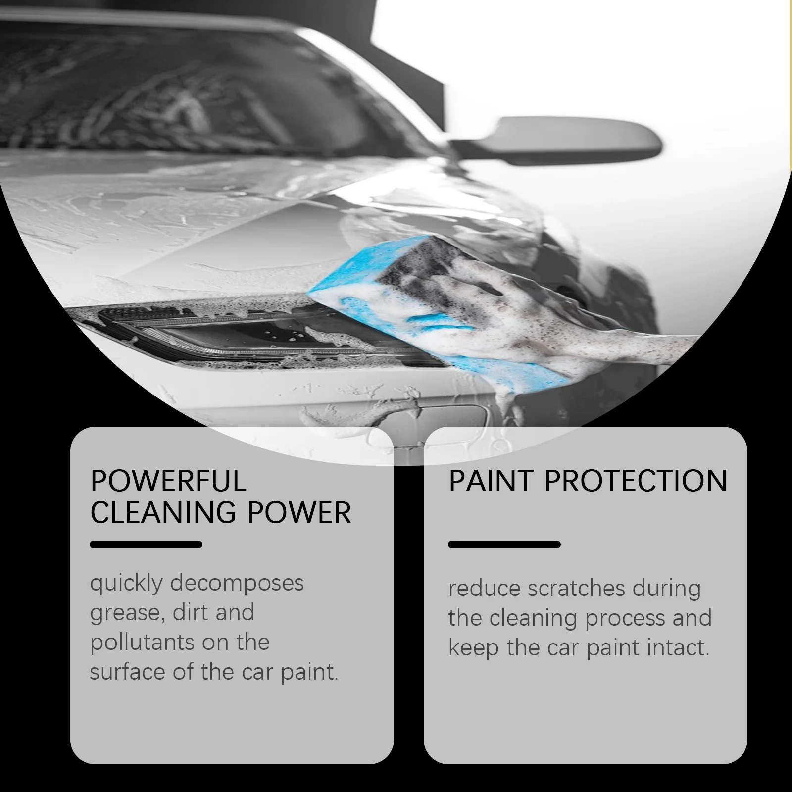 Car Cleaner: No-Wipe Car Wash Solution – Removes Stains, Cleans, Protects, Enhances Shine, for Daily Maintenance.
