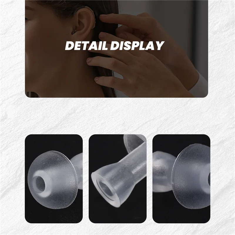 ABMF-補聴器イヤーチップ、補聴器耳栓用ユニバーサル交換チップ、快適なフィット感と改善されたサウンド