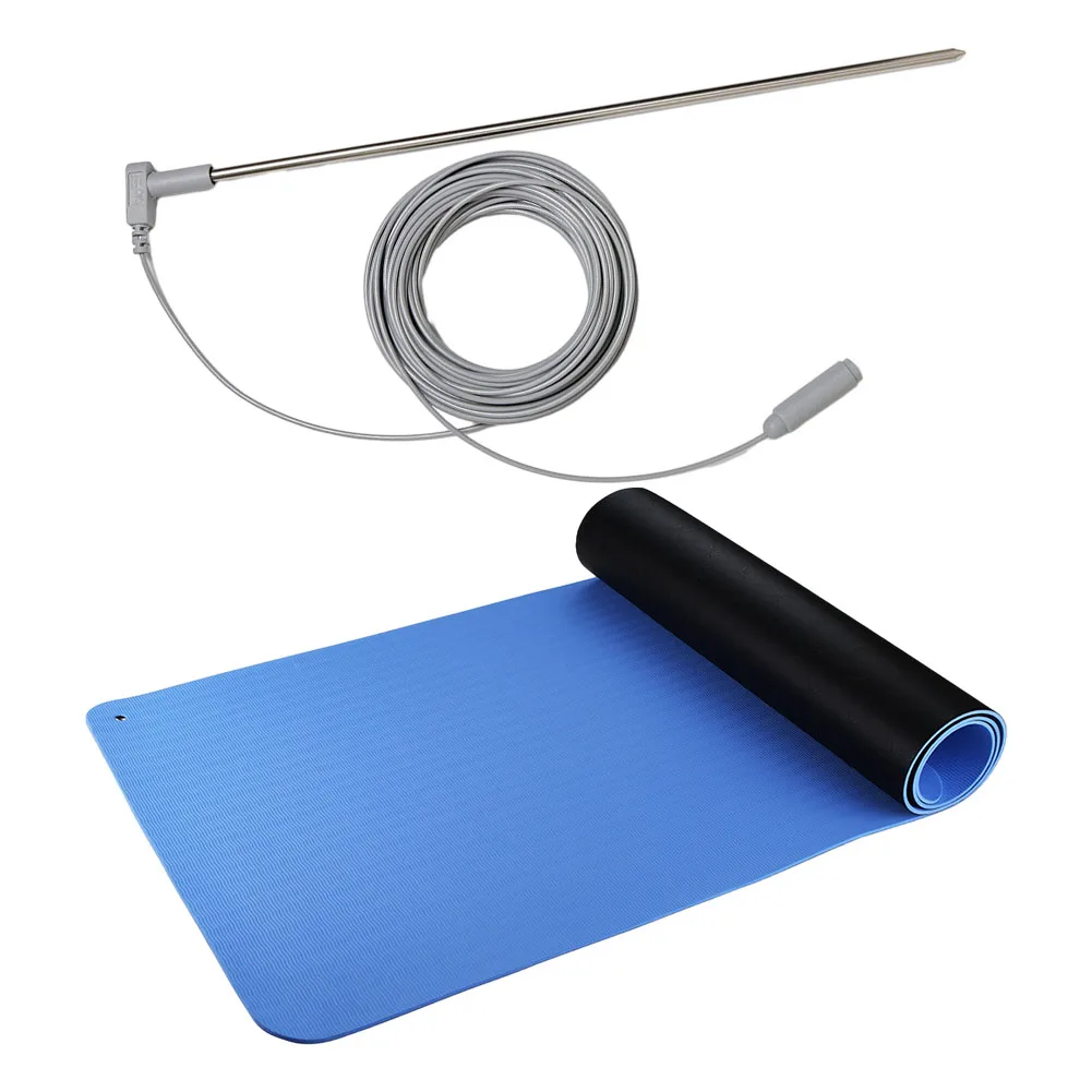 Grounding Rod With 40 Feet Grounding Wire For Mattresses Wristbands Anti-static Easy To Install Use Direct Connection