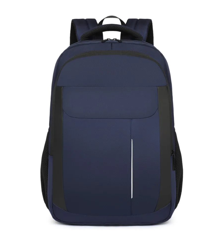 Navy black casual laptop backpack anti splash mesh pockets lightweight for students school short trips