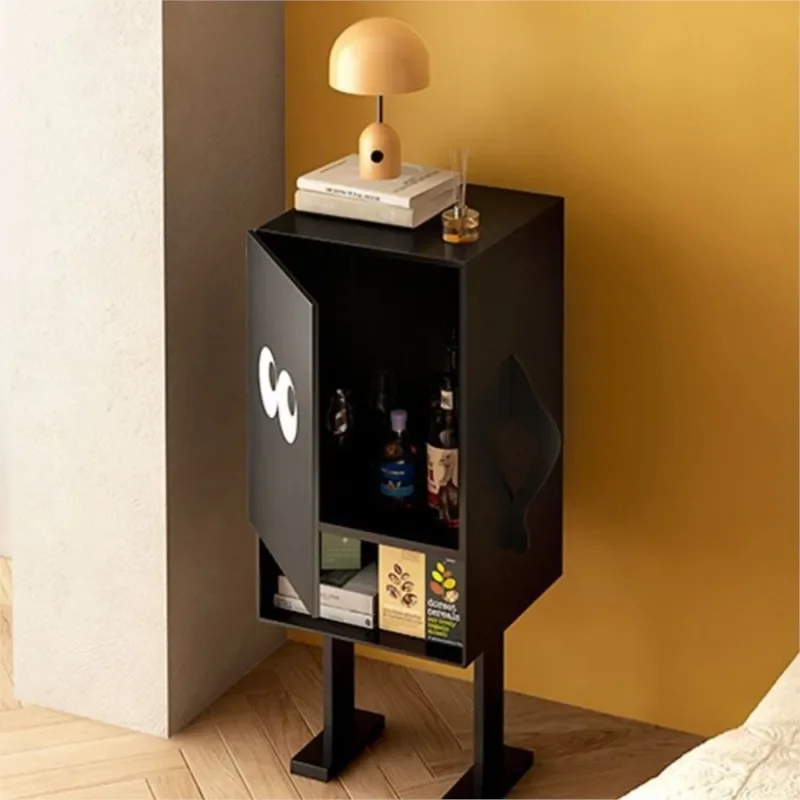 MOMO Nightstand Designer Childish Longfoot Monster Cabinet Entryway Bucket Sofa Sideboard Robot Metal Creative Narrow Cabinet