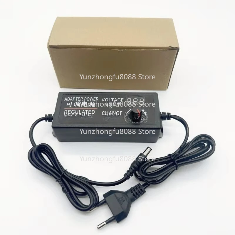 

3-12V5A Adjustable Voltage Power Supply Adapter Water Pump Blower Gun Dimming Speed Control Temperature Control Adapter 3-12V5A