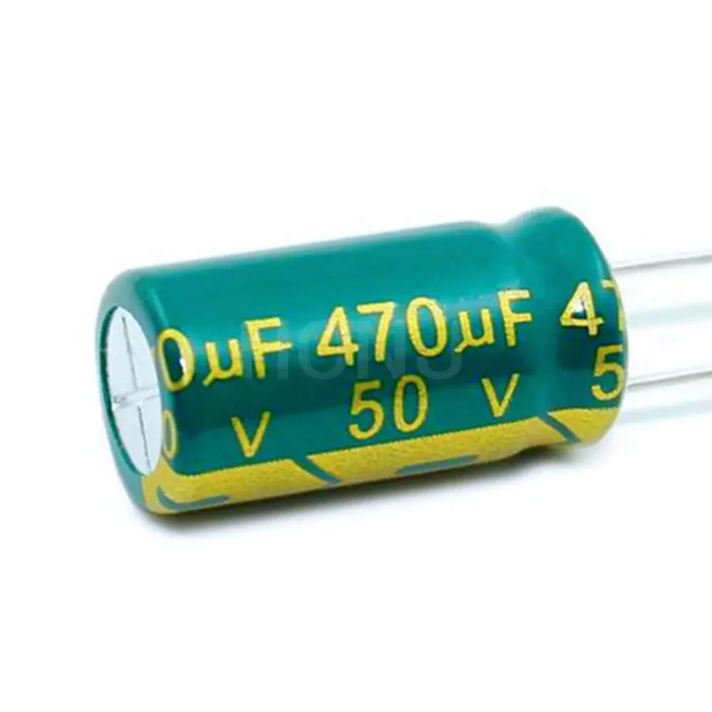 

10 шт., алюминиевый электролитический конденсатор 50V47 0UF, оригинальный низкий Esr/импеданс, высокая частота, размер 10*16 470uf50v 50v470uf 20%
