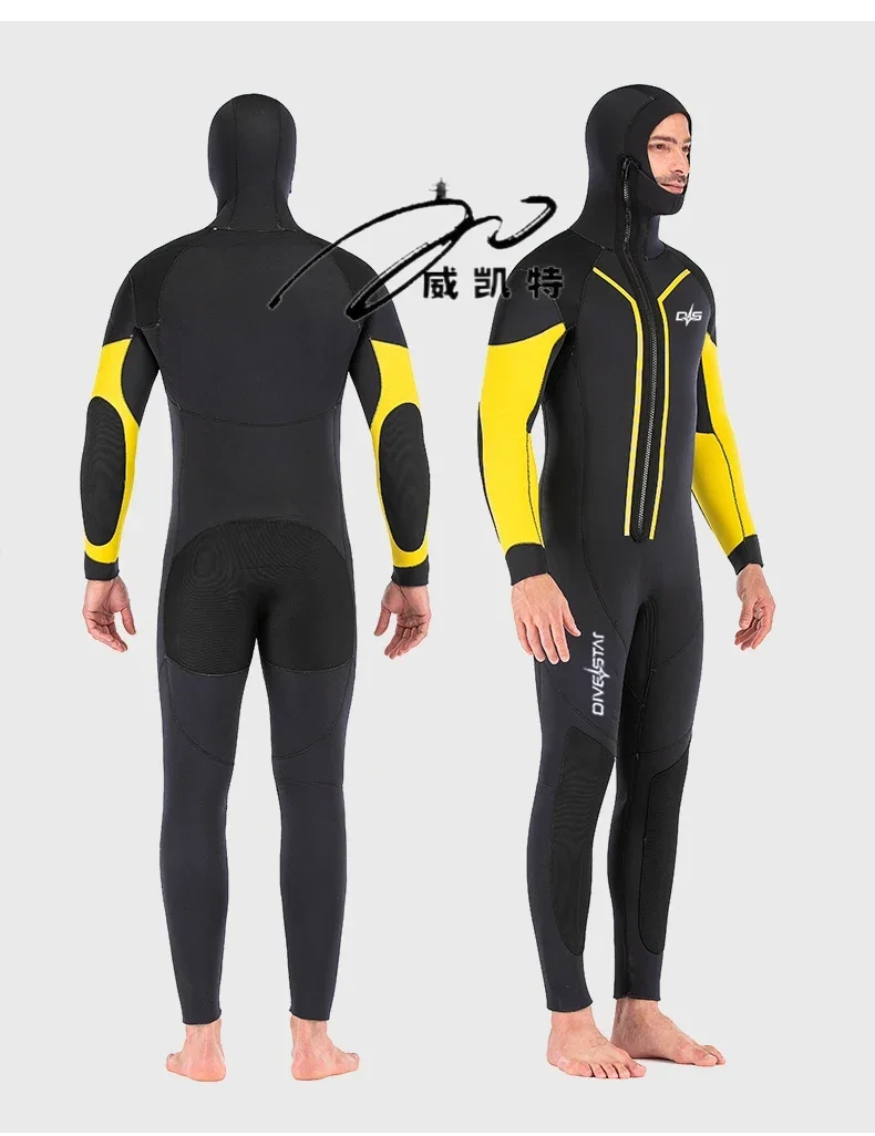 Unique Design Chest Zipper Customized Semi Dry Diving Men Neoprene 7mm Wet Suit Underwater Sports voopoo