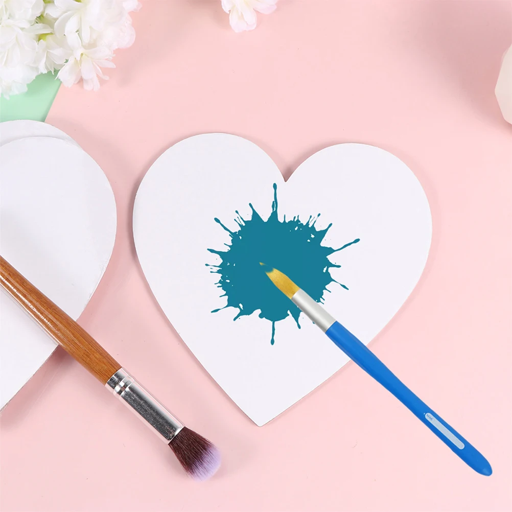 

10 pcs Painting Blank Drawing Board Panel Panel Heart Shape Cotton Blank Drawing Board For Artists Beginners Students Art
