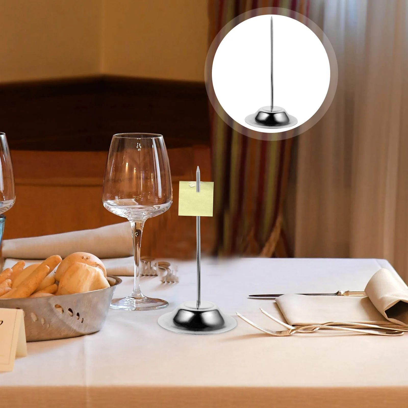 Paper Inserter Menu Office Post Stainless Steel Checkout Desktop Receipt Organizer