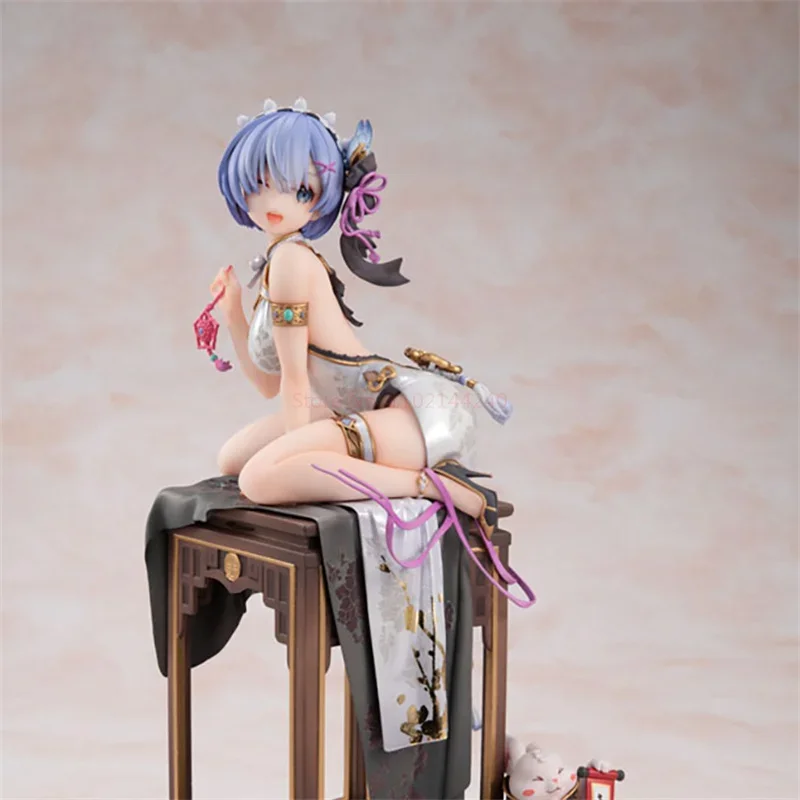 23cm 리:제로부터 시작하는 이세계 생활 에밀리아 애니메이션 피규어 에밀리아 렘 액션 피규어 PVC 모델 장식품 장난감 인형 선물
