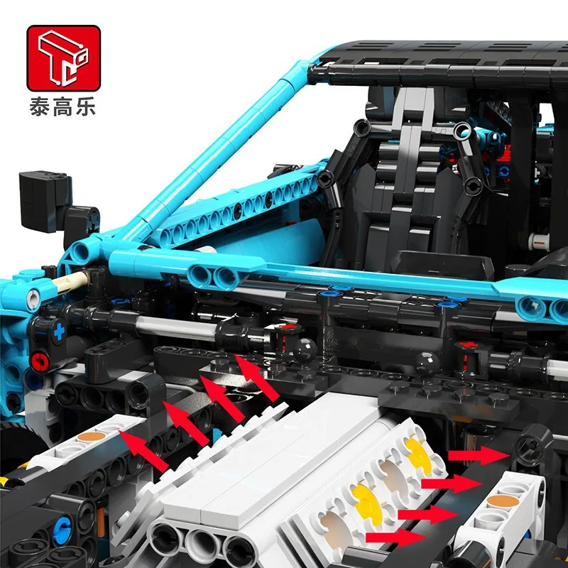 IN STOCK T5002 MOC Technical Remote Control Sports Car Building Blocks Bricks Assembling Model Toys for Boys Christmas Gift Set