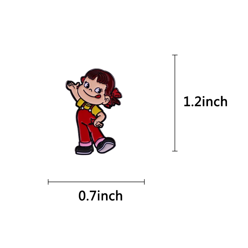 Bonito dos desenhos animados menina broche engraçado mochila roupas decoração acessórios