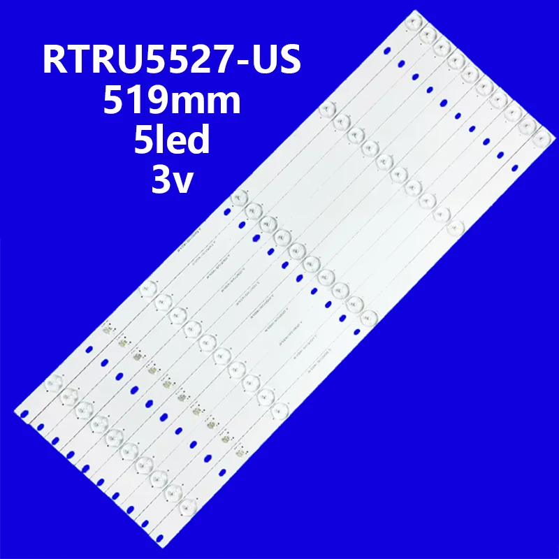 New LCD TV Backlight Strip JL.D55051330-140DS-M Suitable For Rca RTRU5527-US CHIQ UHD55E6000ISX2 519mm