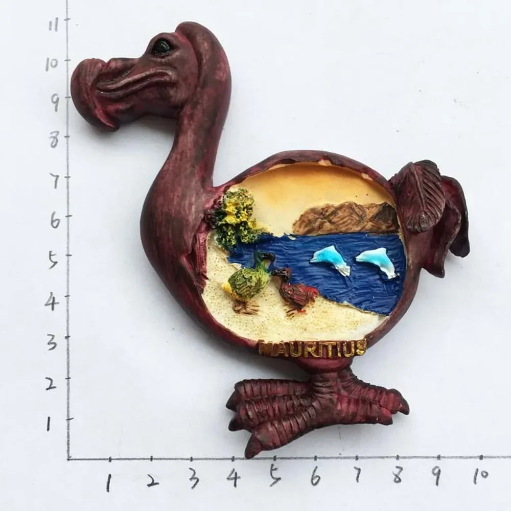 

Handmade Resin 3D Mauritius National Bird Dodo Fridge Magnets Travel Souvenir Refrigerator Magnetic Stickers Home Decor