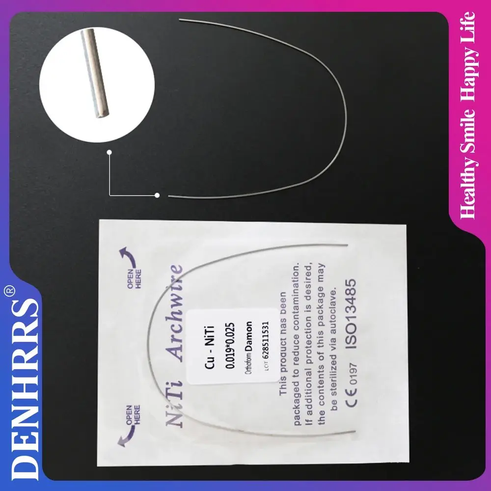 

5Packs Orthodontic Dental Copper Niti Round Rectangle Wire No Stop Purple Packing