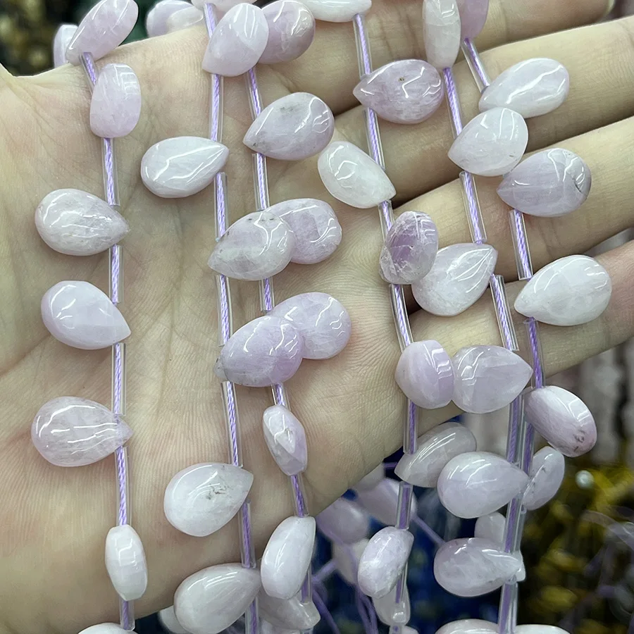 

Натуральный кристалл сподумена, фиолетовый, 10x13 мм, круглой формы, каплевидный, для изготовления ювелирных изделий, ожерелья, браслета, 15 дюймов