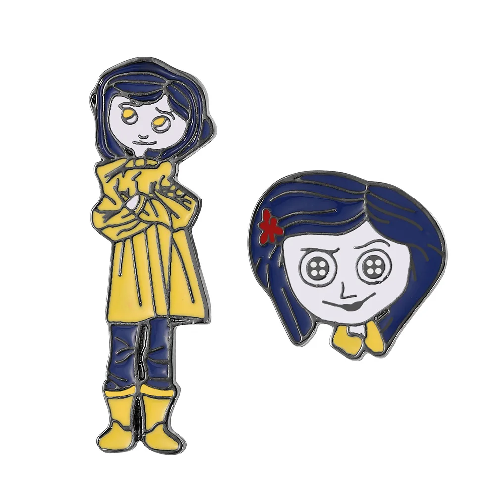 Disney Coraline & The Secret Door Enamel Pin Badges for Fans Gifts Draonfly Crystal Hair Pin Cosplay Accessories Gifts