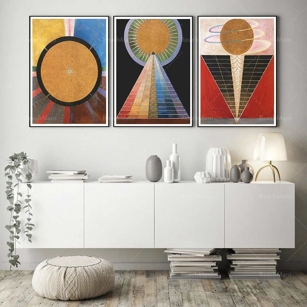 

Hilma Af Klint Art Print Geometric Poster Scandinavian Modern Abstract Wall Picture Nordic Home Decor Frameless