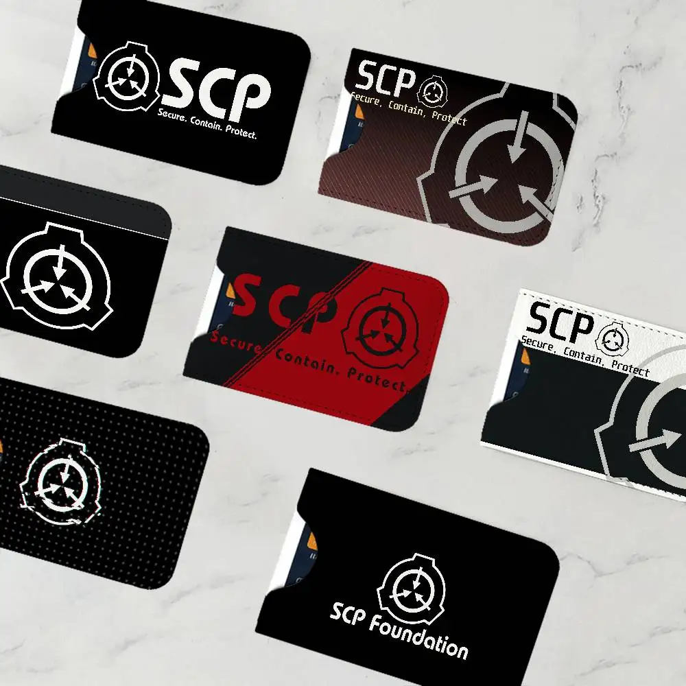 S-SCP Foundation Cute Credit ID Business Card Holder, Practical Pocket Gift for Outdoor Driving & Daily Use