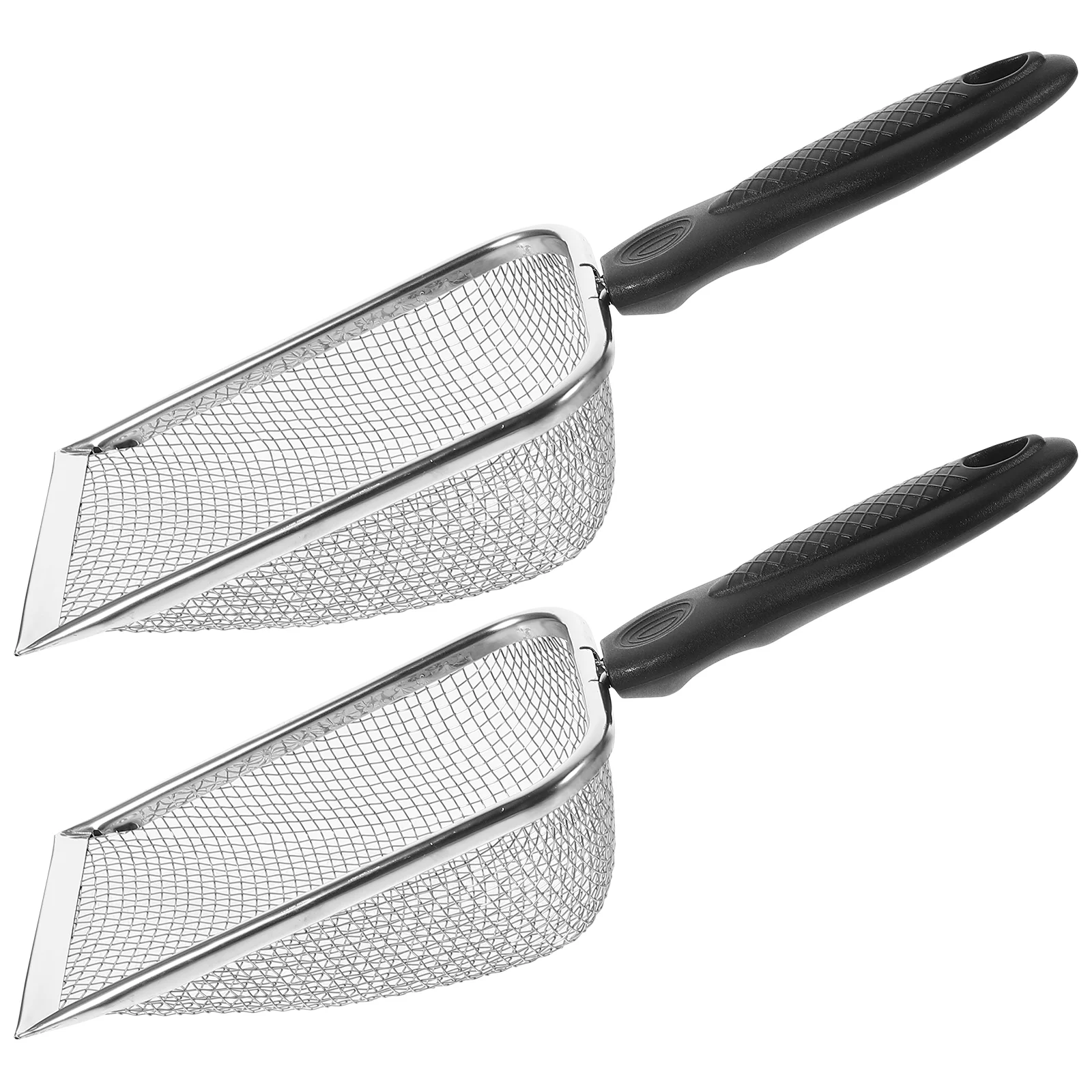 Shell Scooper Beach Pet Mesh Pulizia Denti di squalo Setaccio a sabbia Conchiglie per bambini in acciaio inossidabile