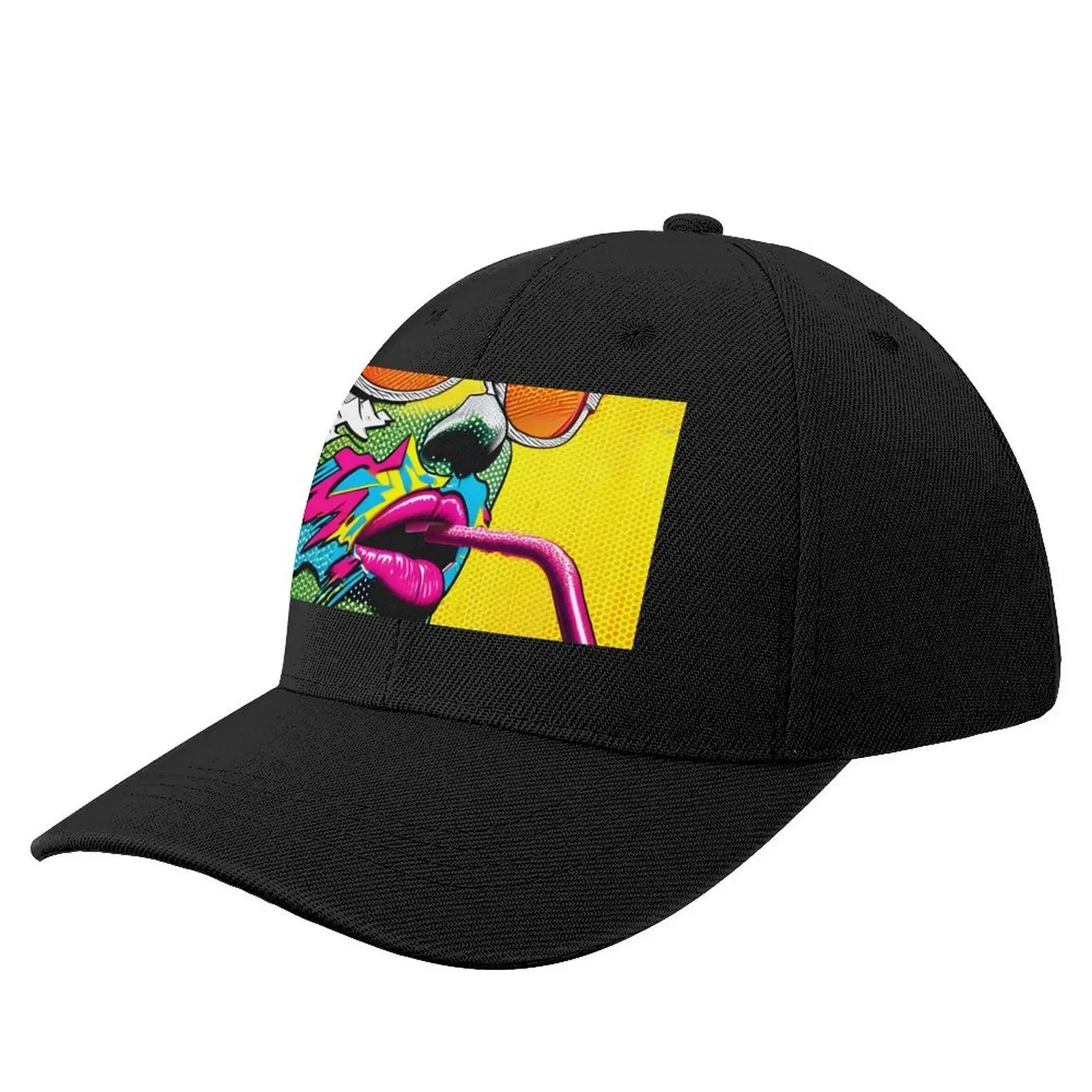 

Neon Nostalgia: A Sip of Synthwave Baseball Cap Hat Man For The Sun fishing hat Women's Men's