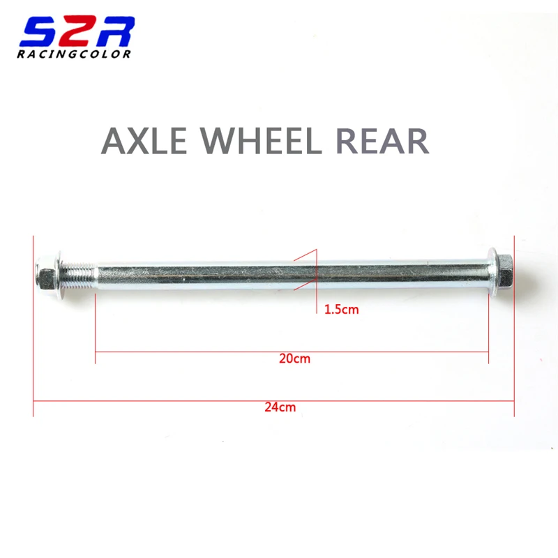 Motorcycle Front Rear Back Wheel Axle Shaft Pivot Assy For YAMAHA YBR125 YBR YB 125 YB125Z  125CC 150CC 250CC Dirt Bike Parts