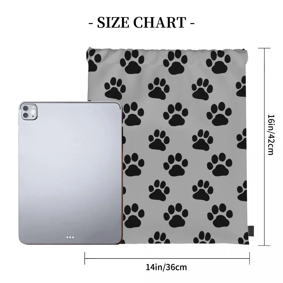 Dog Or Cat Paw Print(s) Backpacks Casual Portable Drawstring Bags Sports Bag Book Bags For Man Woman School